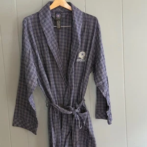 Vtg 2000 Dallas Cowboys Robe Y2K Plaid Cotton NFL Licensed Lounge Embroidered - Picture 1 of 9