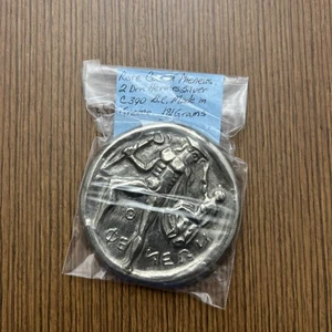 RARA Moneta di Feneo 2 Drn Hermes Argento C 390 a.C. Made in Greece - Foto 1 di 2