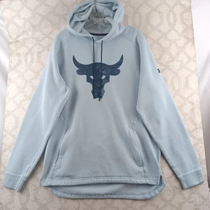 Under Armour Project Rock Hoodie Herren Large Blau Pullover Sweatshirt ColdGear - Bild 1 von 14