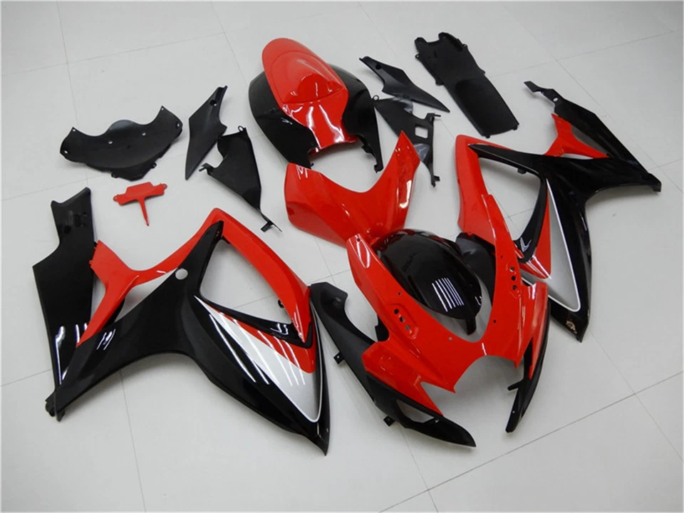 Carenado ABS rojo negro inyección EE. UU. apto para Suzuki 2006 2007 GSXR600 GSXR750 K6 Foto 1 de 4
