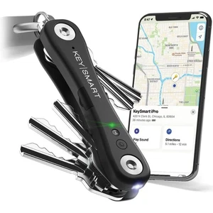 KeySmart iPro Schlüsselanhänger Tracker & Schlüsselhalter Organizer Multitool Schwarz - Bild 1 von 6