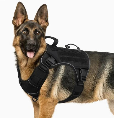 Arnés táctico para perros con asa sin tirar X-grande chaleco Molle de entrenamiento militar Foto 1 de 4