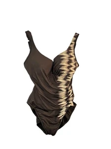 Costume da bagno intero Miraclesuit Soundwave Temptress Tummy-Control taglia 14 nero - Foto 1 di 5