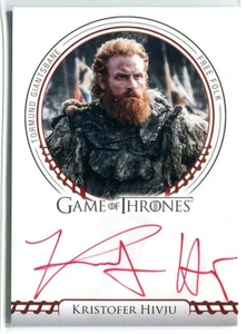 KRISTOFER HIVJU Tormund Giantsbane Game of Thrones SIGIL RED INK AUTO Autograph  - Picture 1 of 1