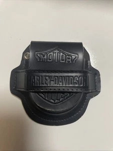 Porta orologio da tasca Harley Davidson in pelle/finta pelle nera goffrata - Foto 1 di 2