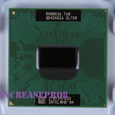 Intel Pentium M 760 Processor 2GHz Socket 604, Socket 478/N CPU 27W 533MHz - Image 1 of 4