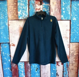 Men's Old Navy Sweater Quarter Zip Pullover Fleece LARGE Dark Teal NEW - Picture 1 of 9