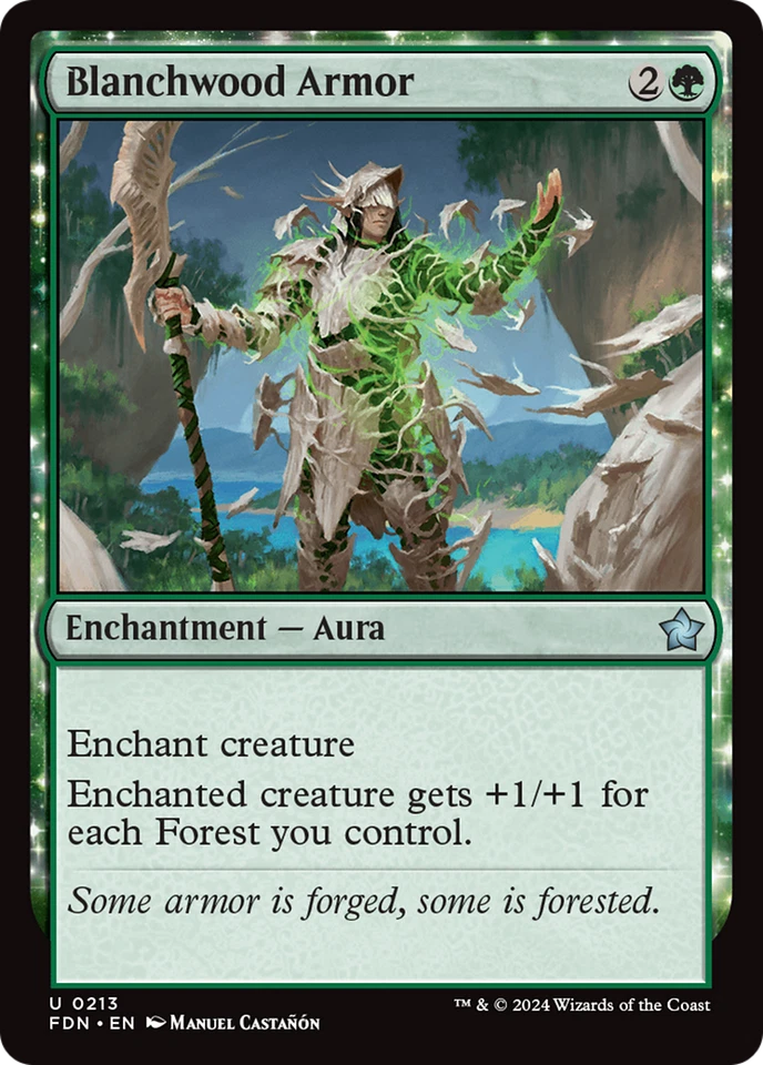 Blanchwood Armor (REGULAR) x1 - MTG Foundations FDN #213 - Image 1 of 1
