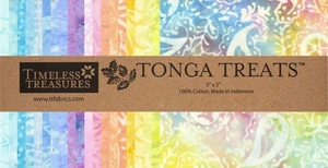 Timeless Treasures Tonga Treats - PASTEL - (42) 5" Batik Fabric Squares - Picture 1 of 1