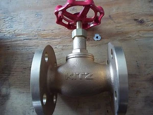NEW IN BOX KITZ BRONZE GLOBE VALVE FLANGE MOUNT 1 1/2" FIG. JB 10K - Picture 1 of 5