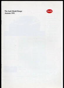 Audi Range 1991-1992 UK Market Sales Brochure 80, Coupe, Cabriolet, 100 & V8 - Picture 1 of 3