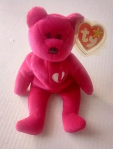 Ty Valentina the Red Bear Beanie Baby rare ,Tag Errors, Mint Condition - Picture 1 of 5