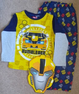 Boys Transformers Bumblebee Pyjamas Set Long Sleeve/Bottom Age 6-7 Years From Tu - Picture 1 of 16