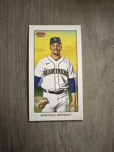 2021 Topps 206 T206 Base Back Justus Sheffield Seattle Mariners Online Exclusive - Picture 1 of 2