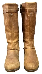 Women's Eddie Bauer Espresso Leather Brown Trace Boots Size 9.5M Good Condition - Picture 1 of 16