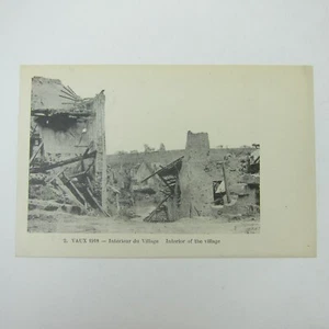 Postcard Vaux France 1918 Ruins of the Interior of the Village WWI Antique RARE - Picture 1 of 12