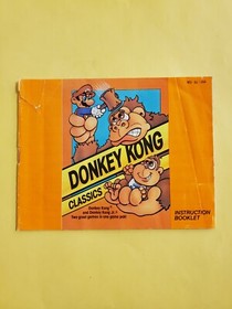 Donkey Kong Classics (NES, 1988) Instruction Manual Only