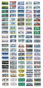 1/25 scale model car assorted USA 2020 license plates state tags 1:25 - Picture 1 of 1