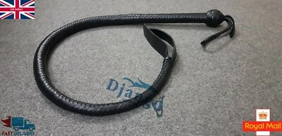 4 Feet 24 Plaits Top Grain Handmade Leather Flogger & Bullwhip Adult Gift - Image 1 of 4