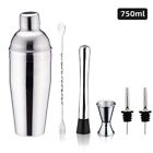 6Pcs Stainless Steel Cocktail Shaker with Strainer Drink Mixer Set  Bar