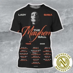 Lady Gaga The Mayhem Ball Tour 2025 Europe And North Americ All Over Print Shirt - Picture 1 of 2