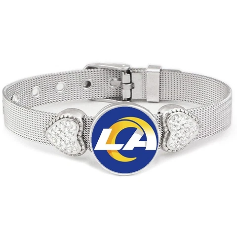 New Style Los Angeles LA Rams Womens Adjustable Silver Bracelet Jewelry Gift D26 Cover