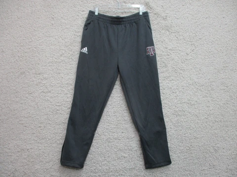 Adidas A&M Aggies Pants Large Adult Gray Track Ankle Zip Spell Out Logo Mens L Cover