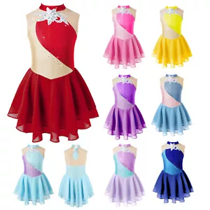 Kinder Mädchen Ballett Leotard Rock Tutu Kleid Gymnastik Ballerina Tanz Kostüm - Bild 1 von 54