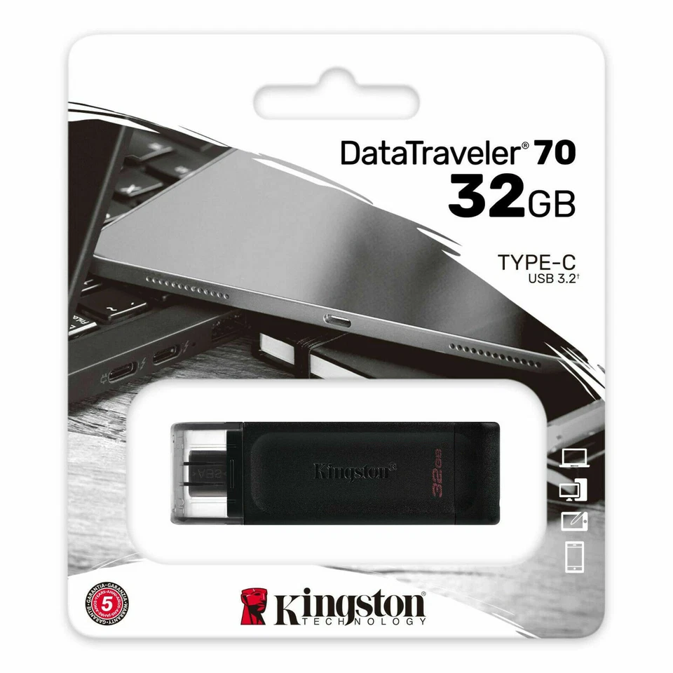 KINGSTON Chiavetta USB Type C 3.2 64GB Pendrive Data Traveler DT70-64GB Veloce