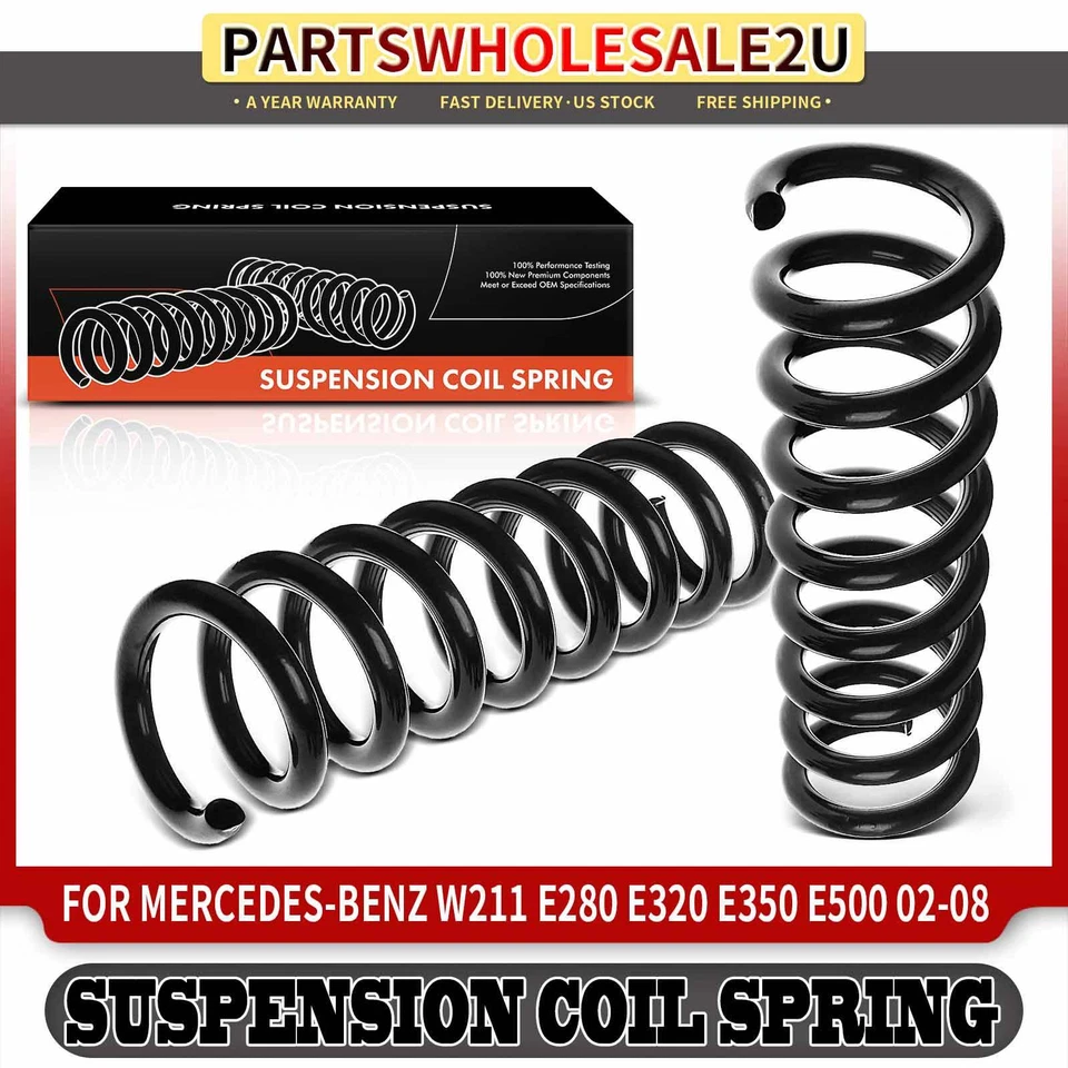 2 piezas muelles helicoidales traseros izquierdo y derecho para Mercedes-Benz W211 E280 E320 E350 E500 Foto 1 de 4