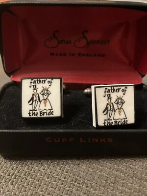 Gemelos Sonia Spencer “Padre de la Novia”, Caja Original, Hechos en Inglaterra Foto 1 de 4