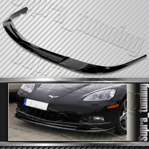Front Bumper Spoiler Lip For 2005-2013 Chevy Corvette C6 Base (Painted Black) - Foto 1 di 6