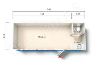 Bürocontainer WC Küche Baucontainer Wohncontainer Verkaufscontainer Container - Bild 1 von 12