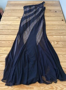 JS Collections Women’s One shoulder Ball Gown Size 12 Black S4 - Picture 1 of 7