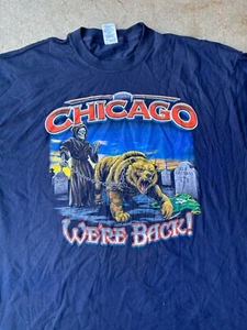 VTG CHICAGO BEARS GRIM REAPER T-SHIRT XXL R.I.P. GREENBAY PACKERS FARVE NFL - Picture 1 of 7