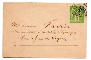 France clean 1900 used Postal Stationery Envelope H&G B5 - Picture 1 of 2