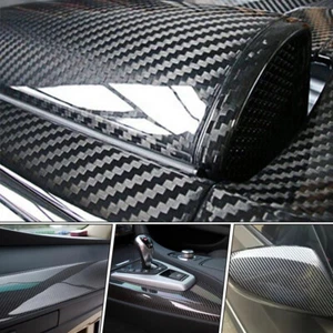 7D Glossy Carbon Fiber Vinyl Film Car Interior Wrap Stickers Auto Accessories - Bild 1 von 27