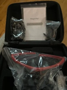 3,5X Zahnmedizinisches Fernglas Lupen verstellbare Vergrößerungsbrille schwarz mit Tasche - Bild 1 von 2