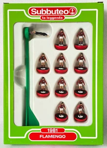 FLAMENGO Subbuteo La Leggenda LW Team Football Soccer Miniature Figures Brasil - Picture 1 of 4