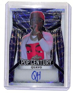 2023 Leaf Pop Century Quavo 4/8 Purple Auto Autograph Card The Migos 