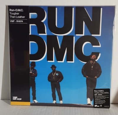 RUN-DMC - TOUGHER THAN LEATHER Black & White Stripe Vinyl LP VMP-RH074 2023 New - Image 1 of 3
