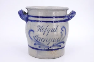 Steingut, Blau Grau Steinzeug Topf antik, Hofgut Grenzau, Höhe 18cm #C2 - Bild 1 von 11