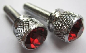 2 NUEVOS tornillos de tablero de metal cromado con joya roja para Kenworth 2002 y más nuevos muchos disponibles. - Imagen 1 de 5
