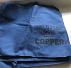 10 VTG BARCLAYS BANK Cloth Cash Bags Marked Copper UNUSED  UNSTITCHED Craft