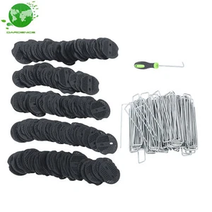 200 Pcs Plastic Fixing Gasket 6 Inch With Pick Hook Landscape Garden Staples - Picture 1 of 12