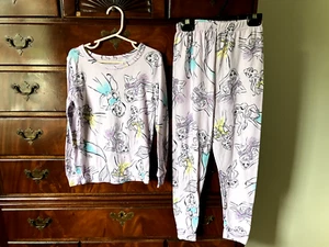 Disney Princess Girls Allover Print LS Top and Pants Pajama Set-Purpl-Size 10 - Picture 1 of 4