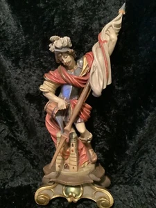 San Florián madera Frauenkirche bomberos Munich Grödnertal 46 cm - Imagen 1 de 13