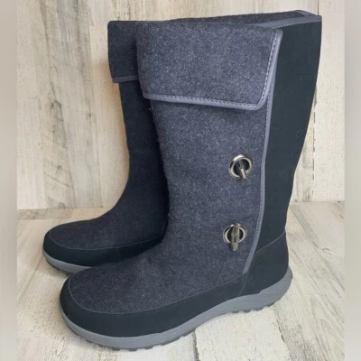 Botas de nieve Lands End Weatherfield Toggle para mujer - azul marino/negro talla 11 Foto 1 de 4