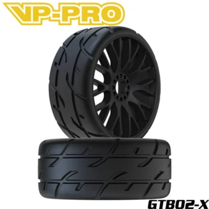 VP-PRO 1/8 GT Tire Black Spoke Wheel (2) Soft-Hard Blade-Tech RC On Road Racing - Picture 1 of 4