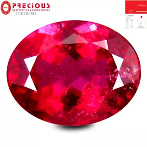 2.37 ct PGTL Certified Oval (10 x 8 mm) Reddish Pink Rubellite Tourmaline - Picture 1 of 3